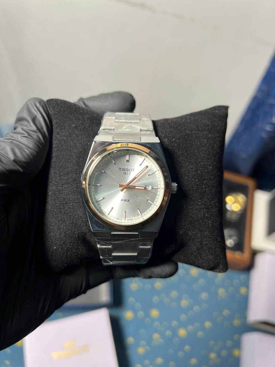 Tissot PRX | Gold-Tone Bezel | Steel Chain