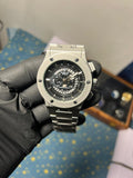 Hublot Geneve | Matte Silver | Chronograph | Stainless Steel Bracelet