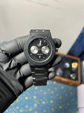 Hublot Geneve Chronograph | Black & Silver Dial | Black Steel Bracelet