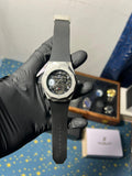 Hublot Diamond Cut Skeleton | Silver Case | Black Rubber Strap