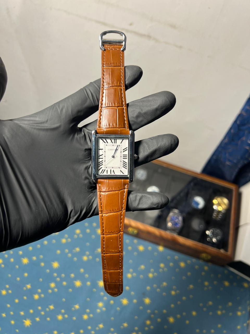 Cartier Tank | Roman Numeral Dial | Leather Strap